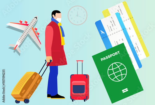 Visa Concept Illustration Stylish and Beautiful