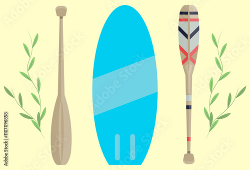 Paddles Concept Illustration Stylish and Beatiful