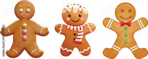 Cute gingerbread cookies pack
