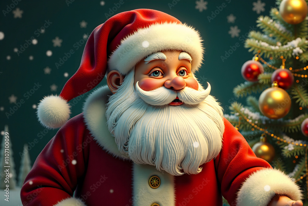 santa claus with christmas tree santa claus with christmas tree