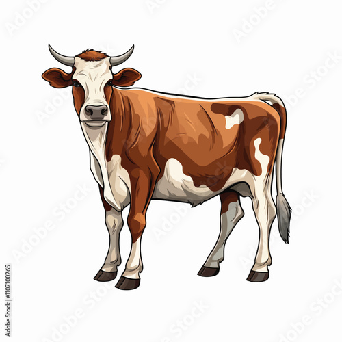 Stylish Cow Vector Illustration