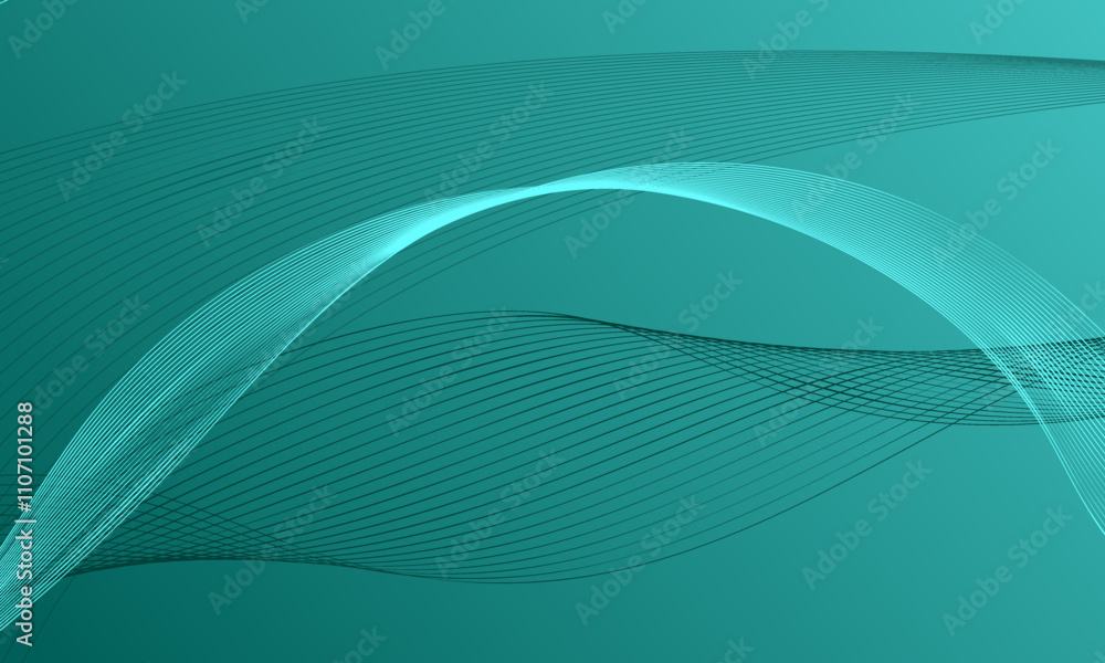green smooth lines wave curves on soft gradient abstract background green smooth lines wave curves on soft gradient abstract background