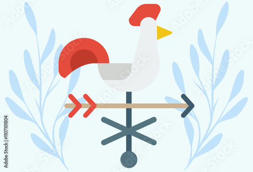 Weather Vane Concept Illustration Stylish and Beautiful