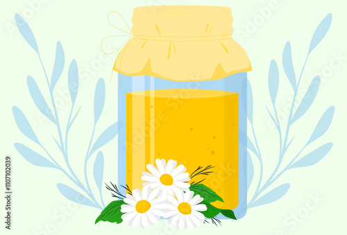 Honey Jar Concept Illustration Stylish and Beautiful