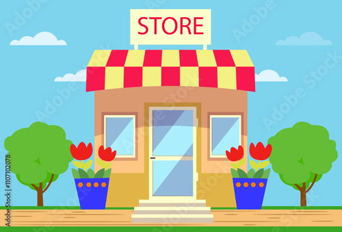 Store Concept Illustration Stylish and Beautiful