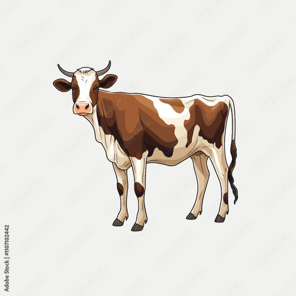 Cow Vector Illustration for Dairy Branding Cow Vector Illustration for Dairy Branding