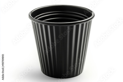 Wallpaper Mural Sleek Black Ribbed Coffee Cup - Modern Design Torontodigital.ca