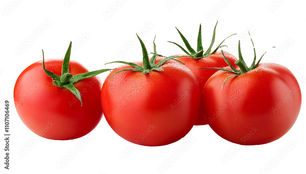 red, round tomatoes on transparent red, round tomatoes on transparent