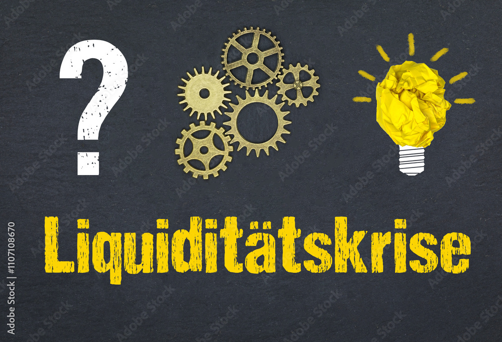 Obraz premium Liquiditätskrise
