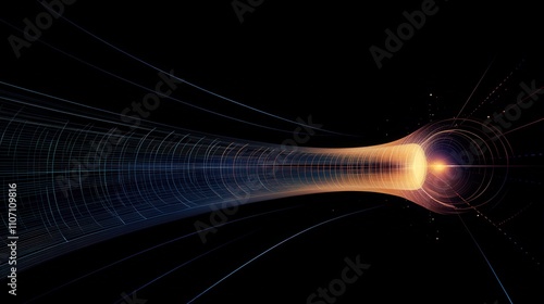 A diagram illustrating the concept of relativity, showing how time and space are affected by gravity and velocity