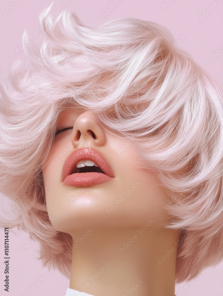 Hair Model, Platiinum Blonde Hair Model, Platiinum Blonde