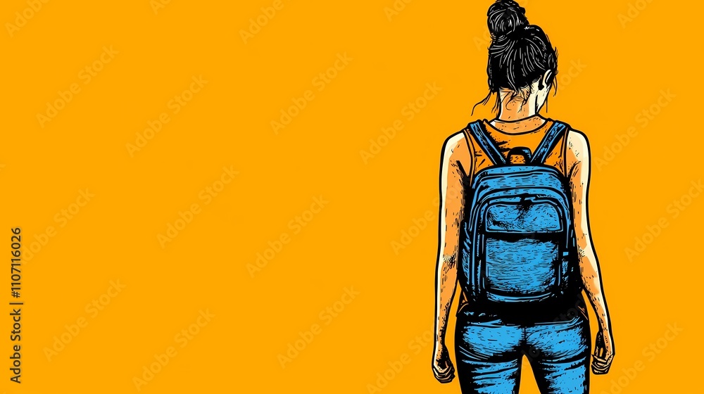 Backpackers walking along forest paths, surrounded by greenery and tranquility, perfect for travel promotions and adventure photography Backpackers walking along forest paths, surrounded by greenery and tranquility, perfect for travel promotions and adventure photography