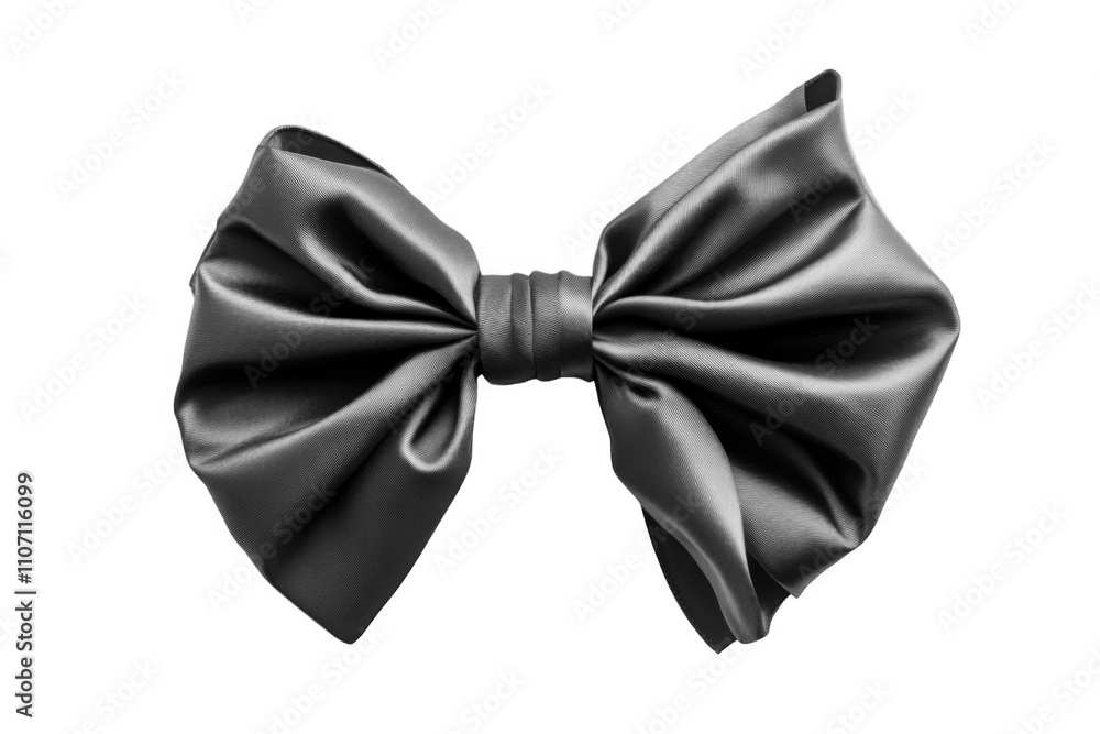 elegant black ribbon bow isolated on transparent or white background elegant black ribbon bow isolated on transparent or white background