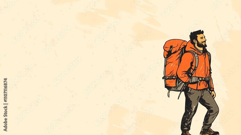 Hikers with backpacks trekking through scenic trails, showcasing outdoor exploration and adventure spirit, suitable for tourism or lifestyle projects Hikers with backpacks trekking through scenic trails, showcasing outdoor exploration and adventure spirit, suitable for tourism or lifestyle projects