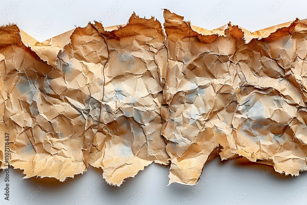 Textured Abstract Art with Crumpled Brown Paper for Creative Design Concepts Textured Abstract Art with Crumpled Brown Paper for Creative Design Concepts