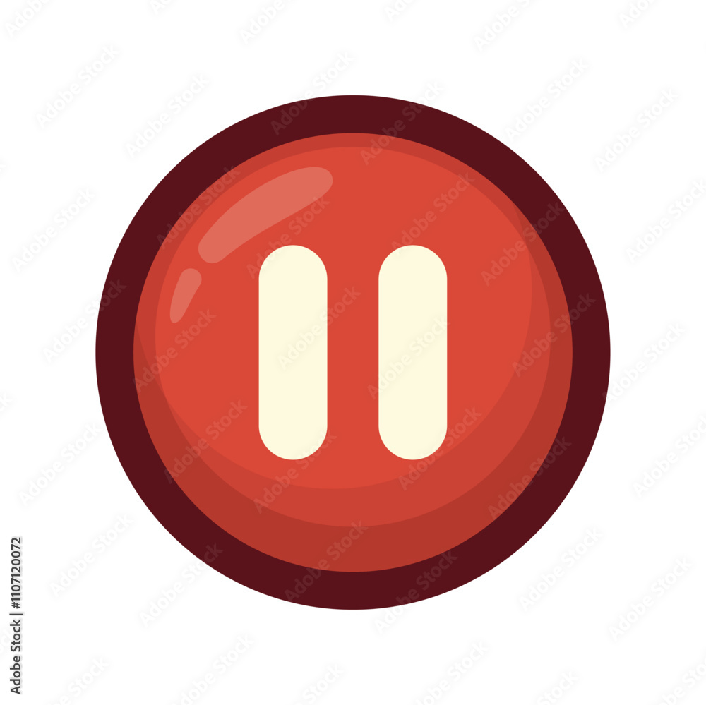 Gaming Button Vector - Pause Gaming Button Vector - Pause