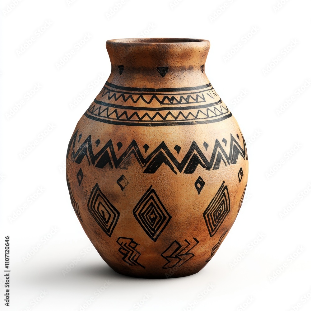 Unique Handcrafted Clay Pot with Traditional Patterns and Designs, Showcasing Artisan Craftsmanship and Cultural Heritage in a Beautiful Display Unique Handcrafted Clay Pot with Traditional Patterns and Designs, Showcasing Artisan Craftsmanship and Cultural Heritage in a Beautiful Display