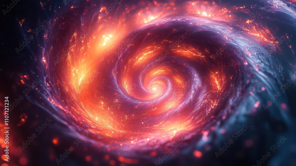 A vibrant cosmic swirl of orange and purple hues, depicting a beautiful galaxy or nebula, full of swirling energy and celestial formations. A vibrant cosmic swirl of orange and purple hues, depicting a beautiful galaxy or nebula, full of swirling energy and celestial formations.