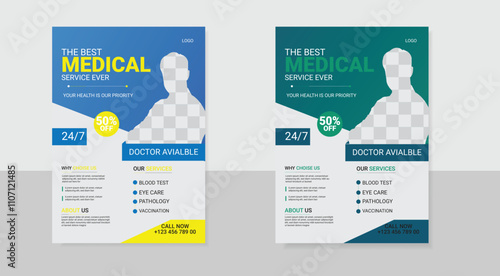 Modern and Trendy social media medial flyer design for hospital 