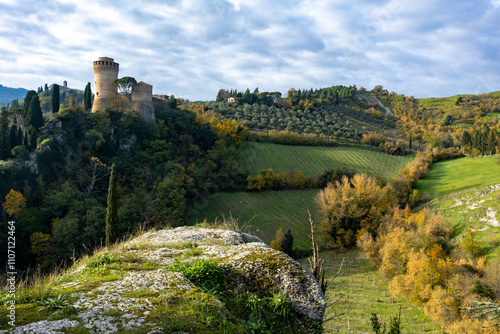 Fototapeta Naklejka Na Ścianę i Meble -  brisighella tourist town hills of Romagna famous for its wine and olive oil medieval historical center