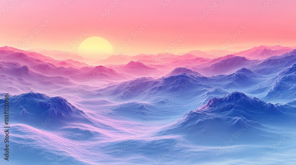 Obraz premium Soft pastel gradient in peach and lavender hues, creating a calm and elegant background