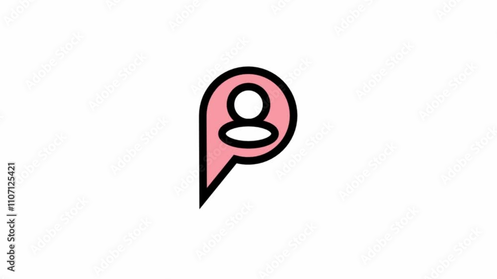 Modern GPS location pin animated icon - navigation motion design Modern GPS location pin animated icon - navigation motion design