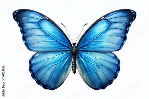 An animated blue butterfly GIF, symbolizing freedom in the wild, perfect for nature-inspired designs and digital artwork, designed as vibrant emoji stickers.