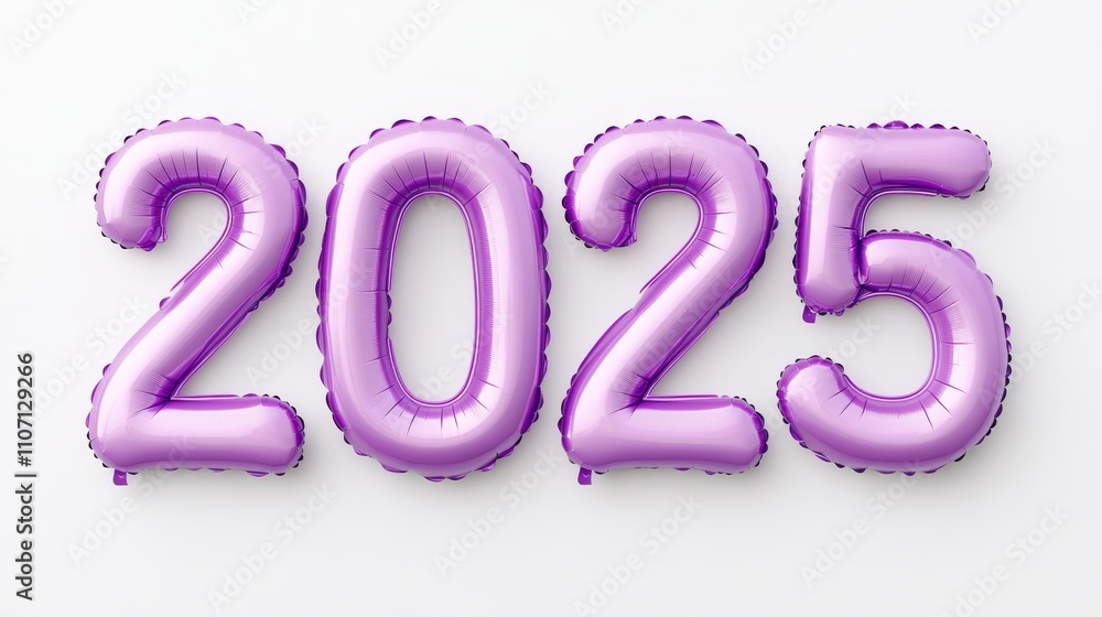 Shiny Purple Balloons Spelling Out the Numbers Shiny Purple Balloons Spelling Out the Numbers