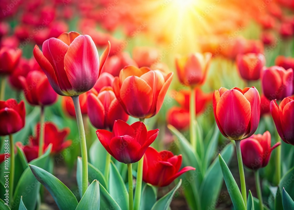 Stunning Top View of Vibrant Red Tulips with Abundant Copy Space for Creative Use in Nature-Themed Designs and Floral Arrangements Stunning Top View of Vibrant Red Tulips with Abundant Copy Space for Creative Use in Nature-Themed Designs and Floral Arrangements