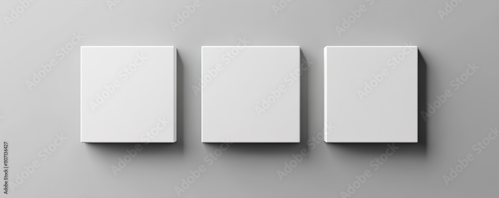 Blank paper sheets, picture canvas, wall displays isolated on gray background. Vector white posters with shadow format mockup. Plastic banners, labels set.new Blank paper sheets, picture canvas, wall displays isolated on gray background. Vector white posters with shadow format mockup. Plastic banners, labels set.new
