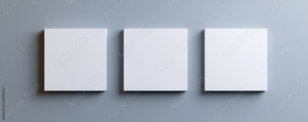 Blank paper sheets, picture canvas, wall displays isolated on gray background. Vector white posters with shadow format mockup. Plastic banners, labels set.new Blank paper sheets, picture canvas, wall displays isolated on gray background. Vector white posters with shadow format mockup. Plastic banners, labels set.new