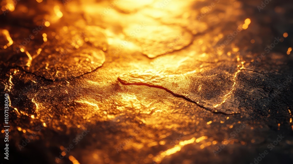 A close-up view of a shimmering, textured surface reflecting warm golden light, creating an organic and fluid appearance. A close-up view of a shimmering, textured surface reflecting warm golden light, creating an organic and fluid appearance.