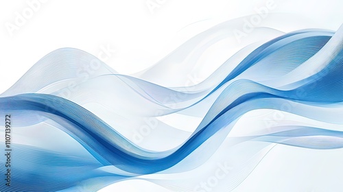 Blue abstract line art creative background material, commercial advertising illustration in the technology field, computer wallpaper
