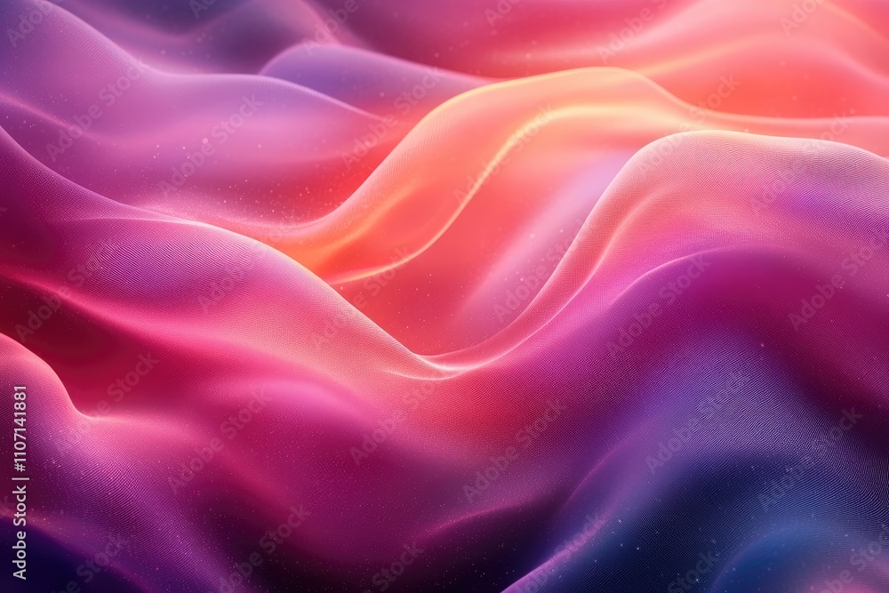 Abstract pink and purple waves flowing smoothly with particles Abstract pink and purple waves flowing smoothly with particles