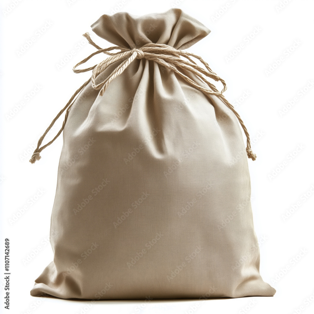 Natural cloth bag elegantly designed for versatile storage and organization Natural cloth bag elegantly designed for versatile storage and organization