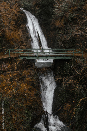 waterfall in autumn in Sochi 