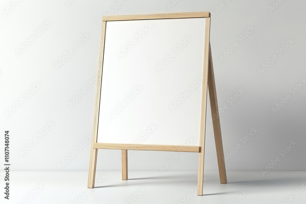 Blank wooden easel signboard isolated on white background. Blank wooden easel signboard isolated on white background.