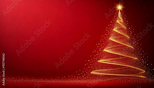 Tło świąteczne z motywem choinki. Generative AI