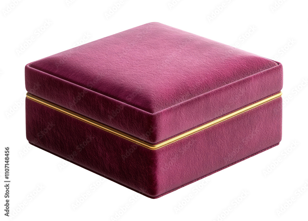 Elegant Purple Velvet Box Isolated on Background Elegant Purple Velvet Box Isolated on Background