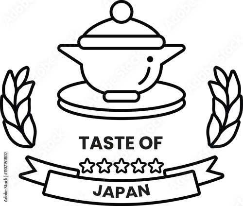 cake with a cherry logo illustration