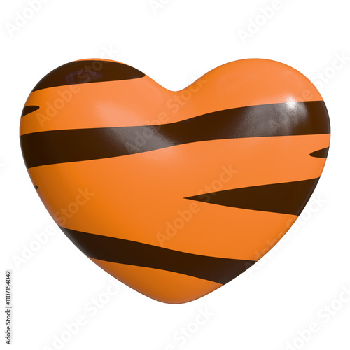 Heart 3d, isolated in transparent background 