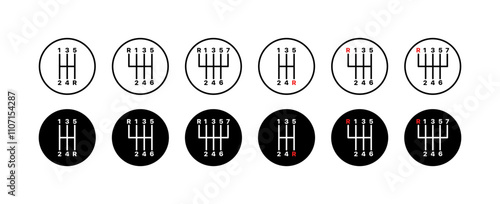 Speed icon on car. Linear style. Vector icons