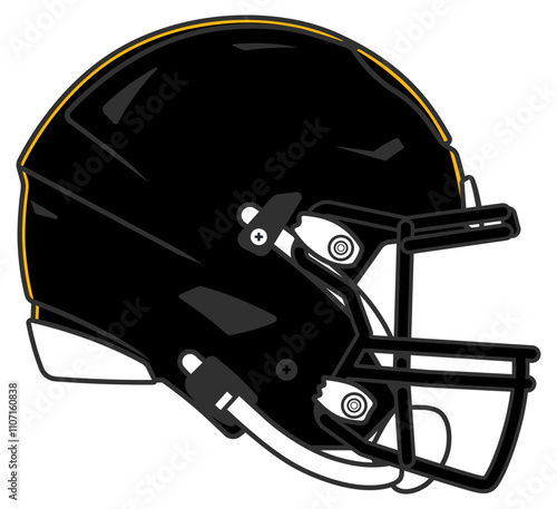 Black modern helmet of the Pittsburgh Steelers American football team