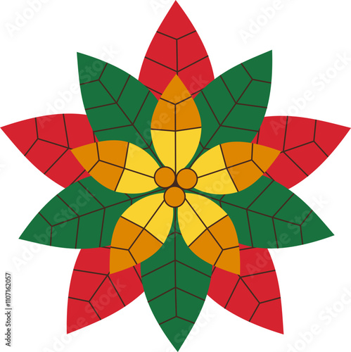Christmas Flower Lantern Ornament - Philippine Parol Illustration