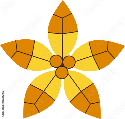 Christmas Golden Poinsettia Ornament