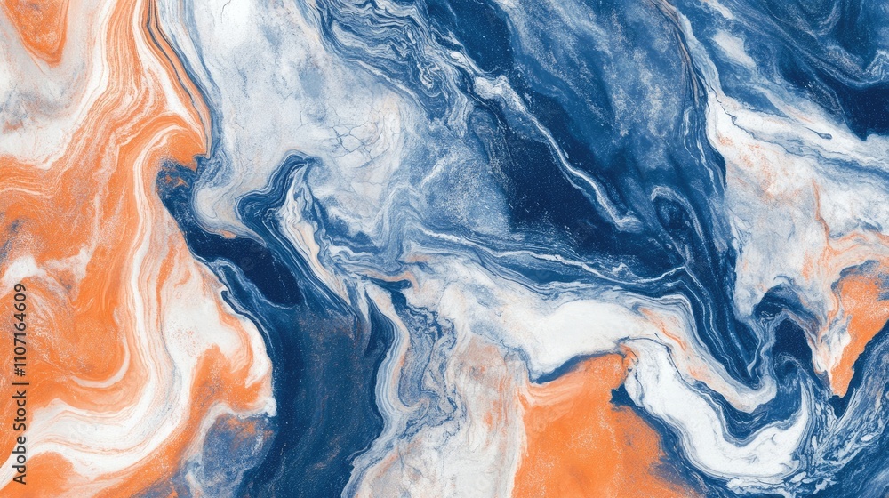 An abstract blue and orange marble texture, showcasing fluid patterns and vibrant colors. An abstract blue and orange marble texture, showcasing fluid patterns and vibrant colors.