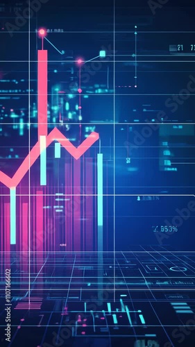 Dynamic Financial Market Trends Visualization Featuring Graphs and Data Analysis Interactions