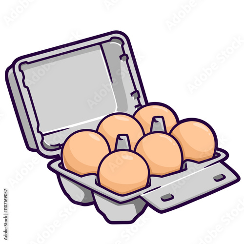 fresh egg cartoon illustration