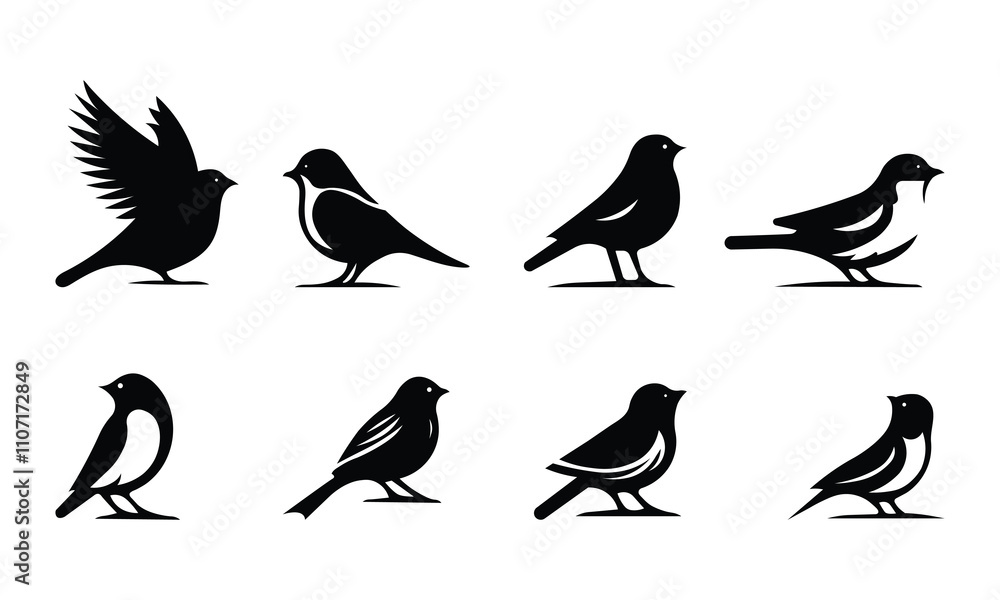 Fototapeta premium Bird Silhouette Vector