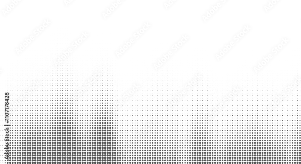 Black and White Halftone Effect Round Wave Pattern for Stylish Decorative Applications